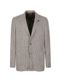 Lardini houndstooth-pattern wool blazer