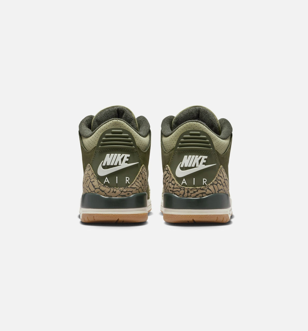 Air Jordan 3 Retro Medium Olive Big Kids' Sneakers - Medium Olive / Light Olive / Sail