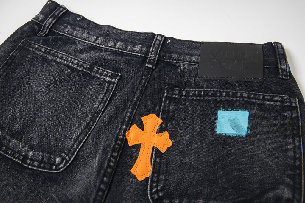 Chrome Hearts Gallery Dept Cross Patch Flare Denim Jeans 8176