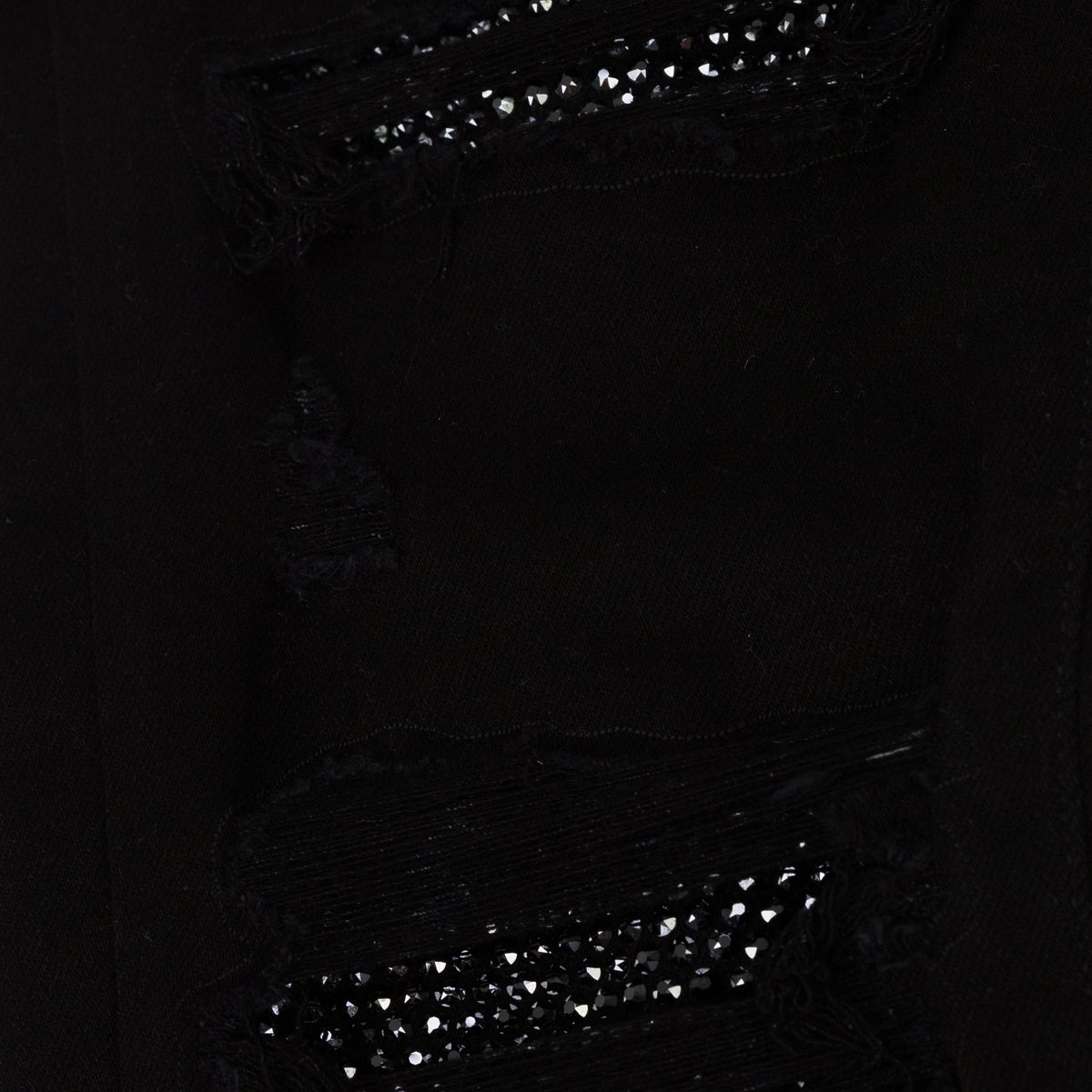Overdyed Black Crystal Thrasher Skinny Jeans