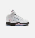 Air Jordan 5 Retro Medium Soft Pink Infant/Toddler Shoe - White/Black/Medium Soft Pink