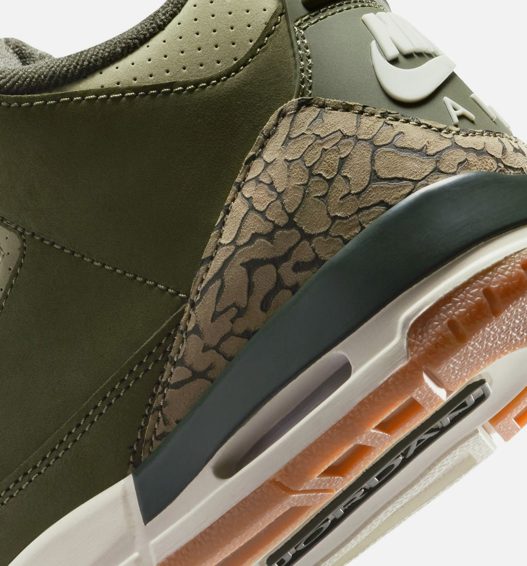 Air Jordan 3 Retro Medium Olive | Grade School Lifestyle Shoe | Medium Olive/Sequoia/Light Olive/Sail
