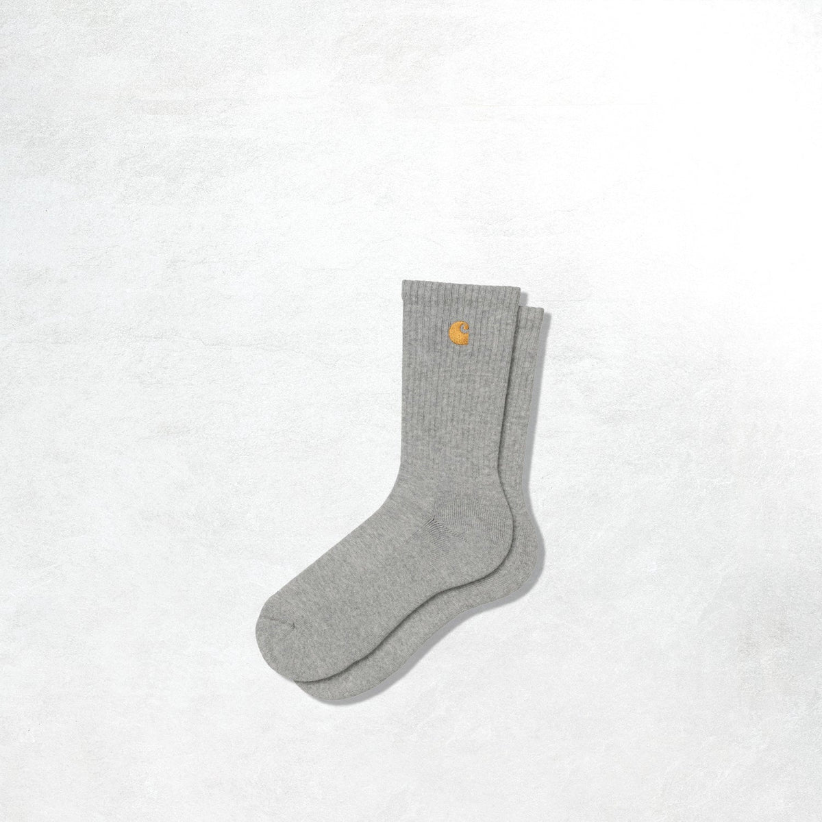 Carhartt WIP Chase Socks: Grey Heather / Gold