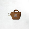 Carhartt WIP Mini Tote Bag Keychain: Hamilton Brown