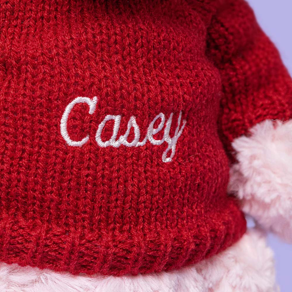 Leola Bear with Personalized Red Jumper