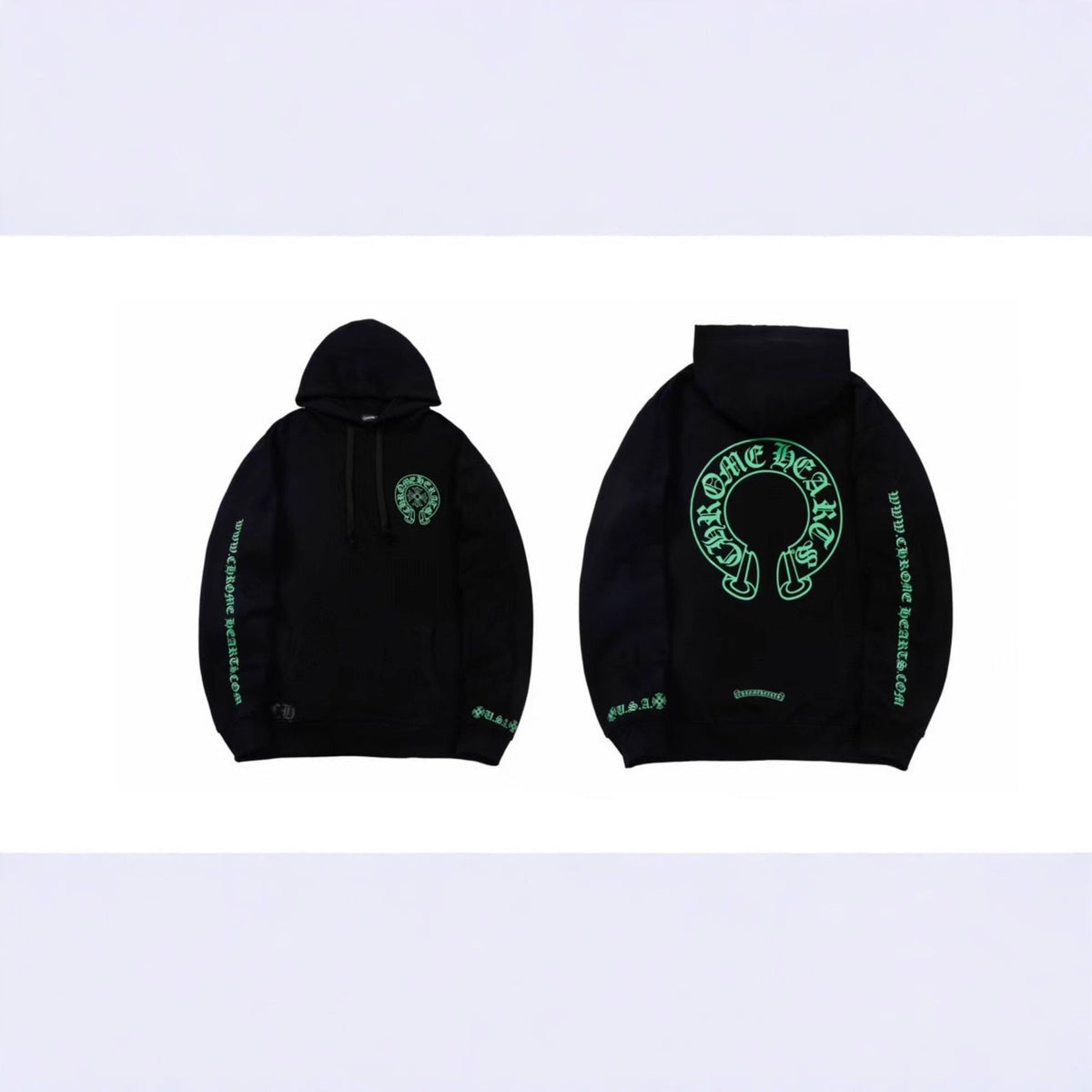 Chrome Hearts Gothic Graphic Print Pullover Hoodie Streetwear Unisex