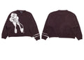 ERD Grotesque Character Jacquard Knit Sweater - Dark Burgundy