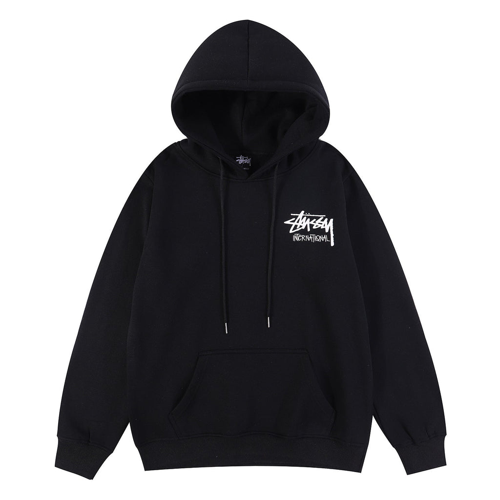Stussy Hoodie Embroidered Fleece Fashion Hooded Sweater