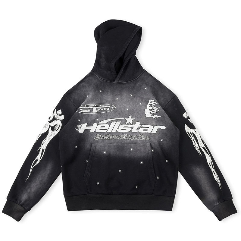 Hellstar Racer Hoodie Vintage Black