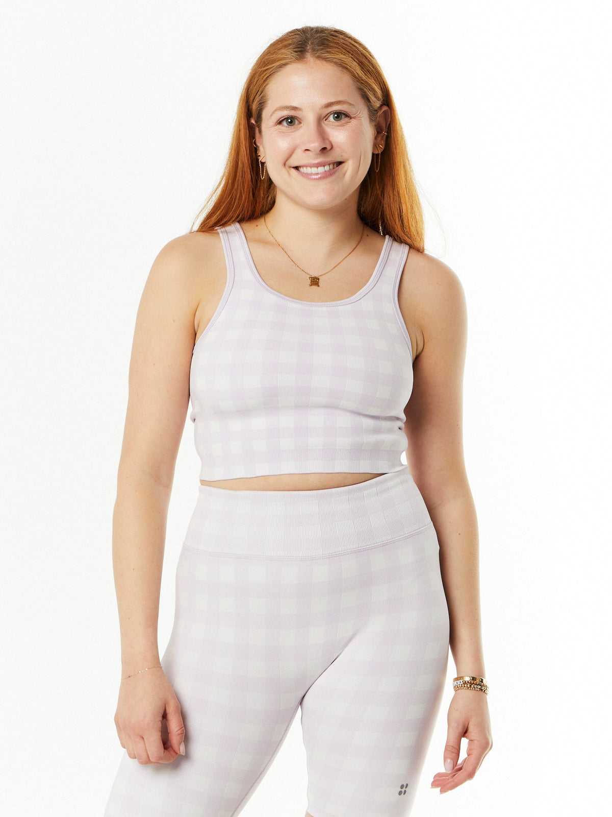 GINGHAM SEAMLESS BRA