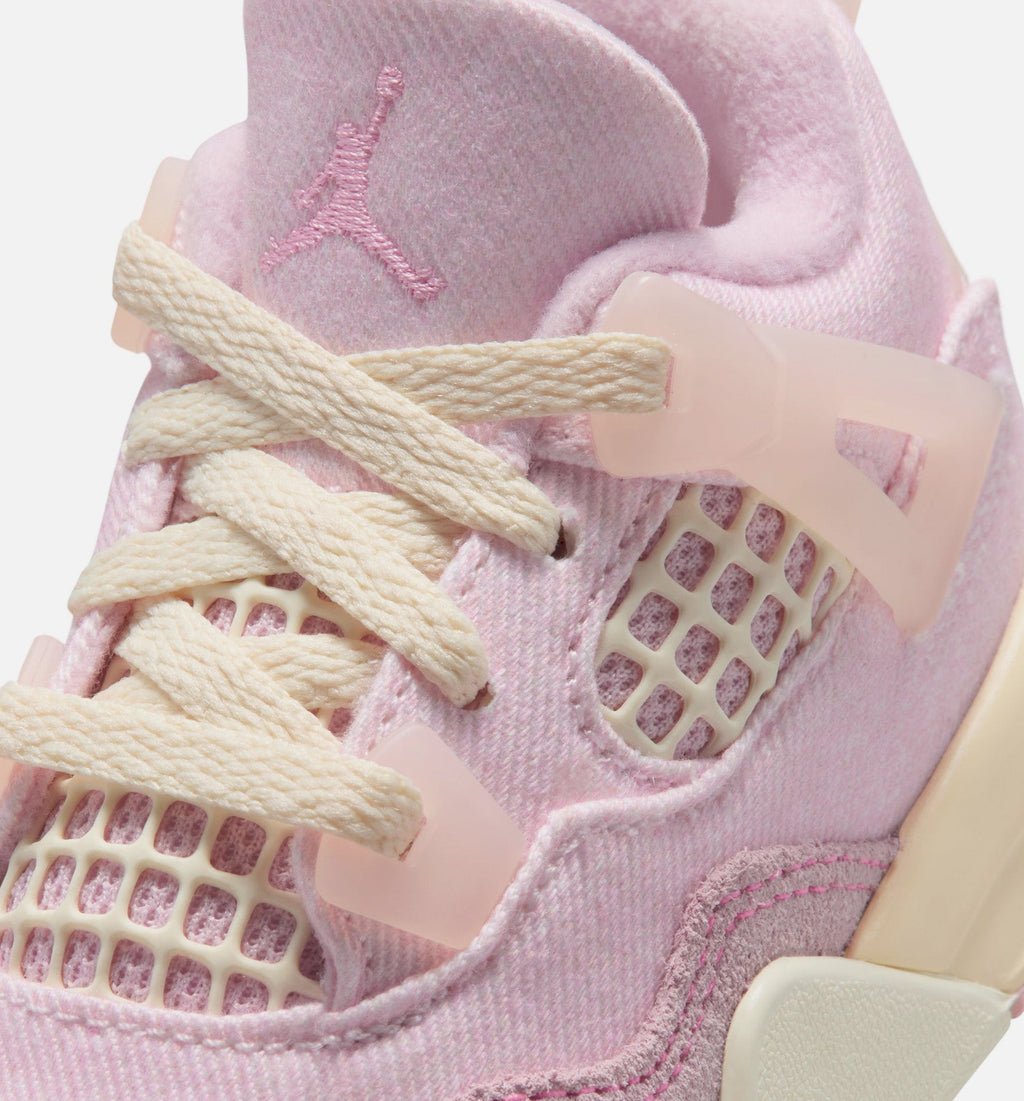 Air Jordan 4 Retro Pink Pearl And Iced Carmine Infant & Toddler Lifestyle Shoes - Iced Carmine/Coconut Milk/Charcoal
