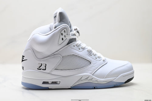 Air Jordan 5 Retro Triple White Sneakers