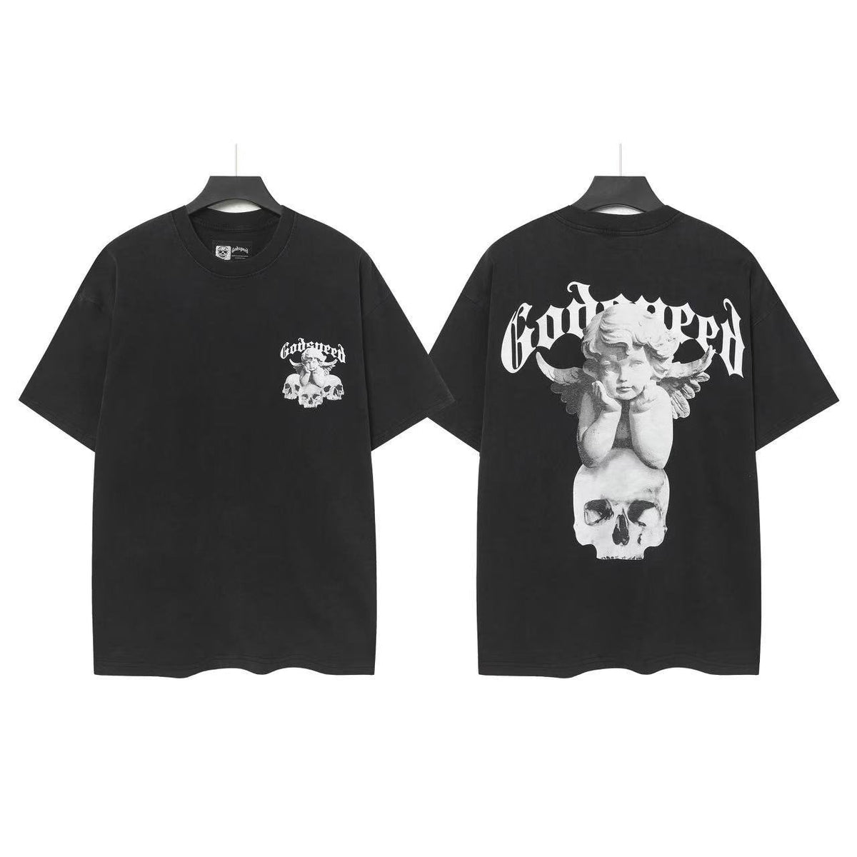 Godspeed Cherub Skull Graphic T-Shirt