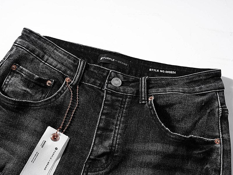 Purple Brand Black Distressed Jeans