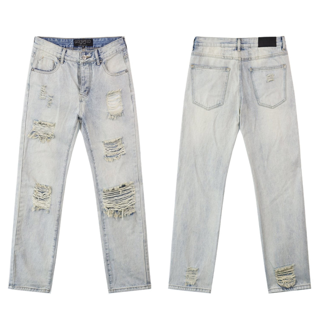 Godspeed Distressed Washed Denim Jeans