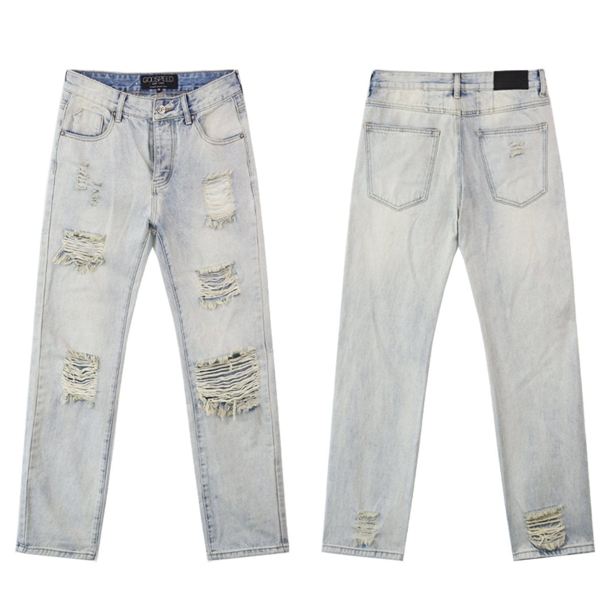 Godspeed Distressed Washed Denim Jeans