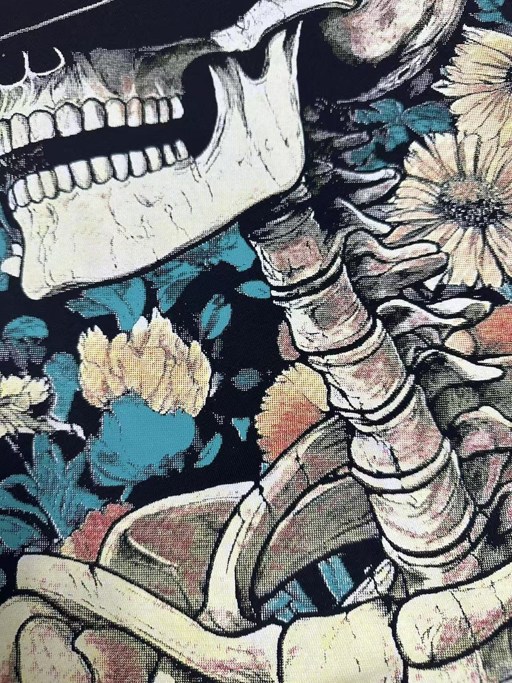 Godspeed Skull & Floral Graphic T-Shirt