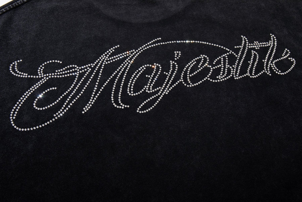 MAJESTIK P71 Rhinestone Graphic T-Shirt