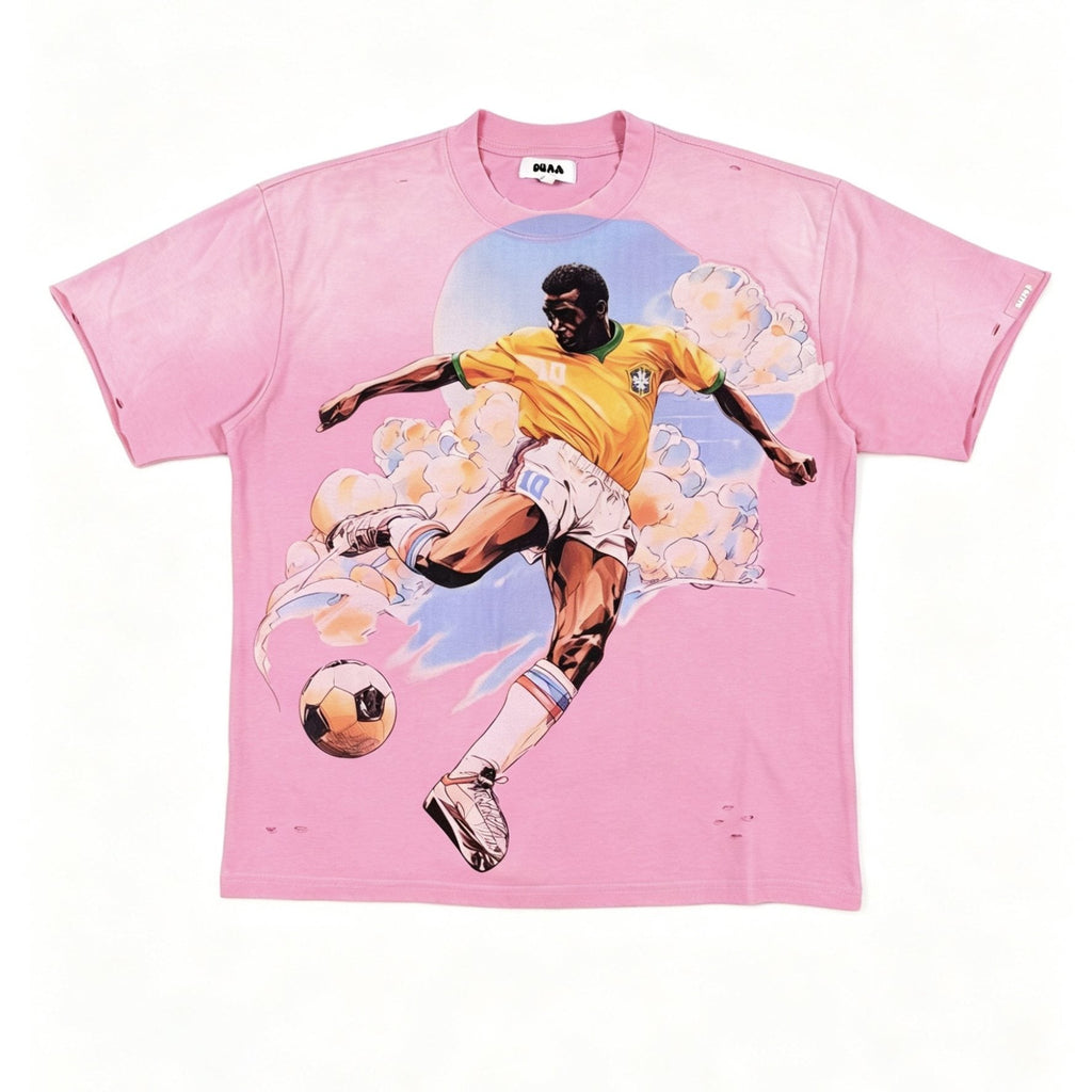 DUAA Soccer Player Graphic T-Shirt - Pink