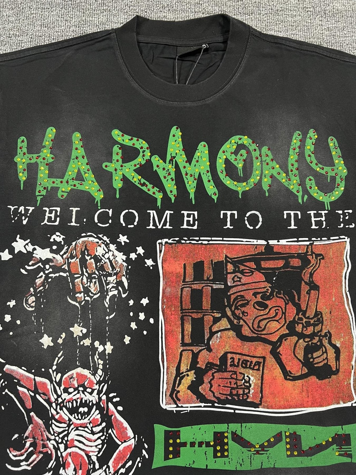 HARMONY New Age Rhinestone Graphic T-Shirt
