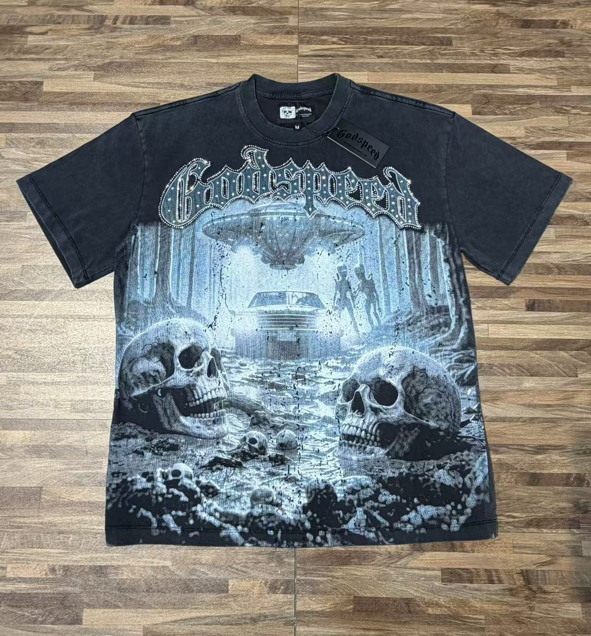 Godspeed Washed Black EST MMXXVI Graphic T-Shirt