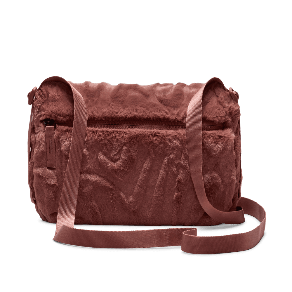 Wmns Nike Sportswear Futura 365 Faux Fur Crossbody Bag 'Red Sepia'