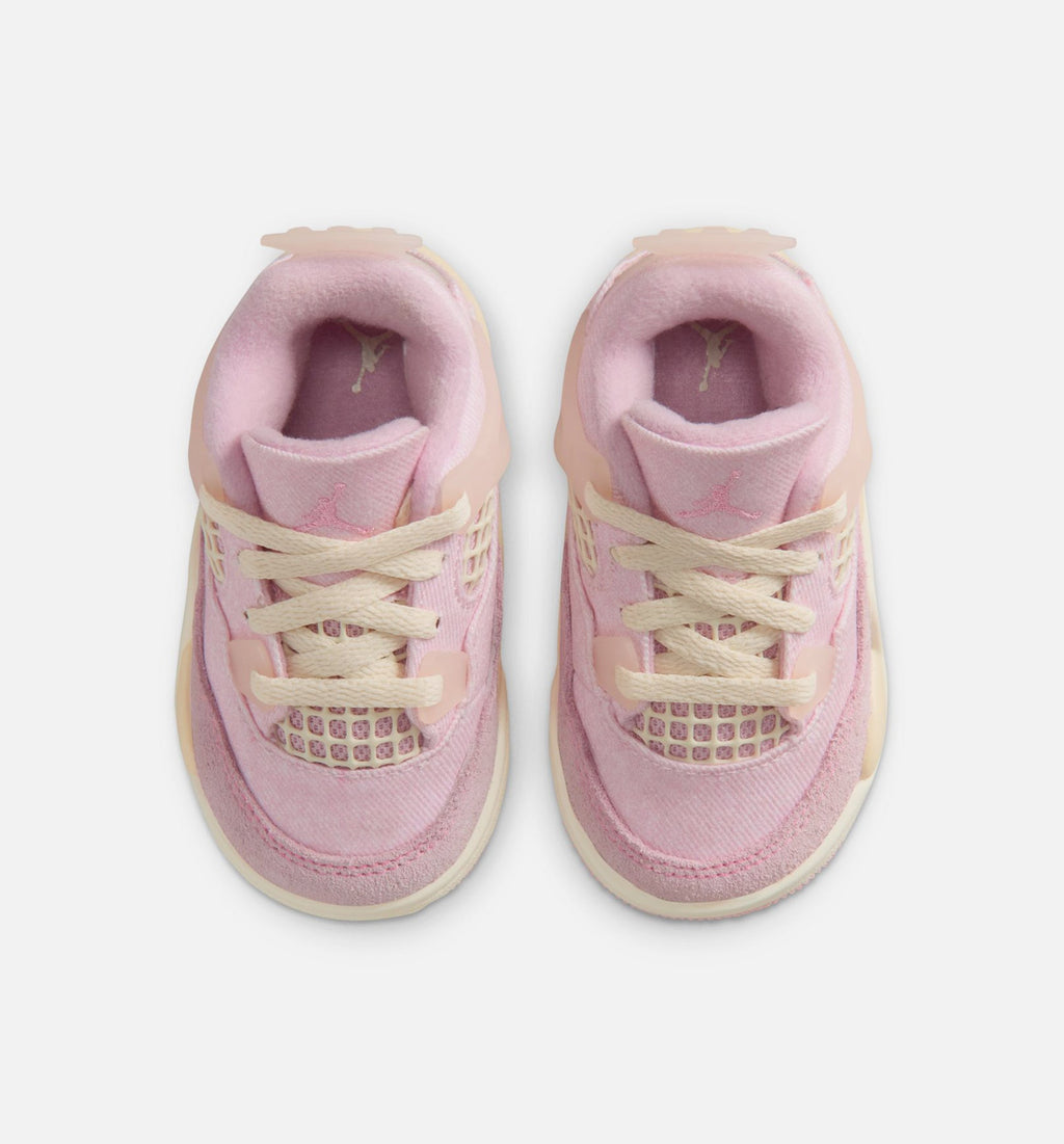 Air Jordan 4 Retro Pink Pearl And Iced Carmine Infant & Toddler Lifestyle Shoes - Iced Carmine/Coconut Milk/Charcoal