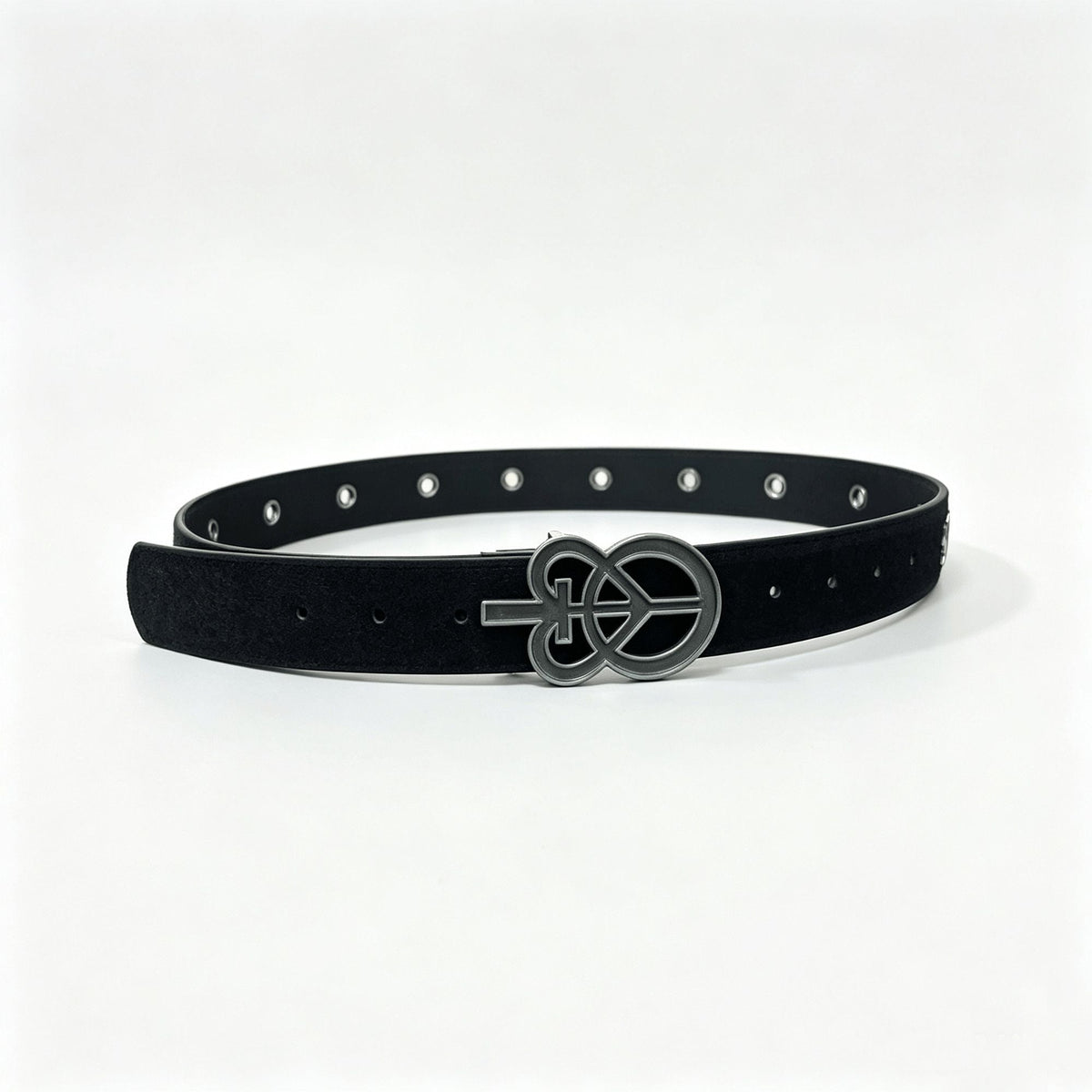 Punk Sunburst Eyelet Belt Vintage Symbol Buckle Faux Horsehair Waist