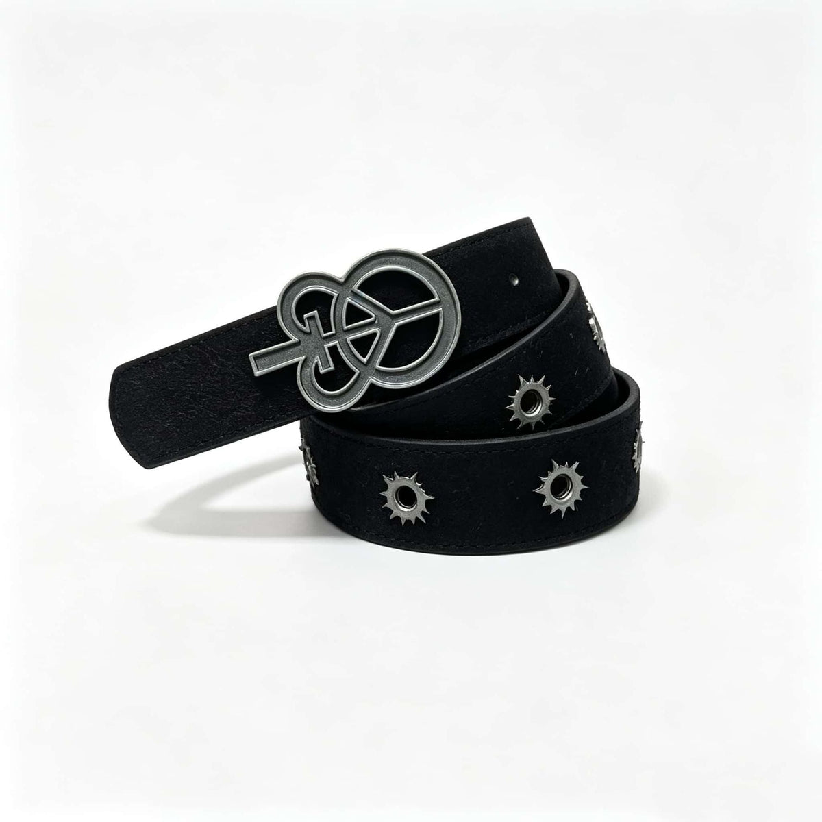 Punk Sunburst Eyelet Belt Vintage Symbol Buckle Faux Horsehair Waist