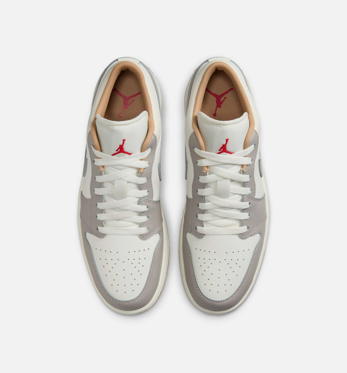 Air Jordan 1 Low Men's Lifestyle Shoes - Sail Fire Red