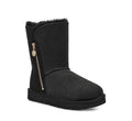 Black Side Zip Mid-Calf Boots — New Arrival | In Stock