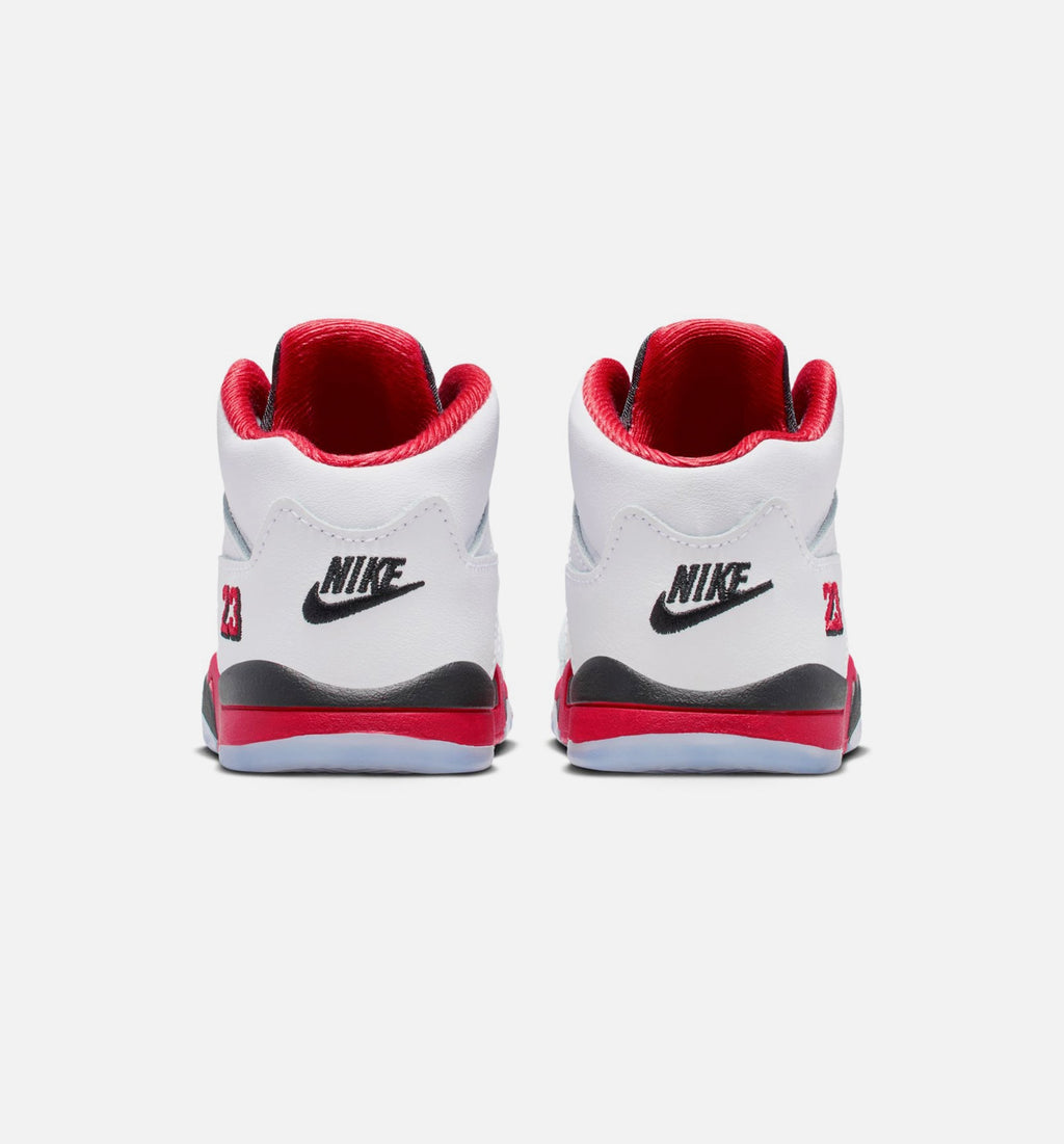 Air Jordan 5 Retro Fire Red Baby & Toddler Sneakers - Fire Red / White