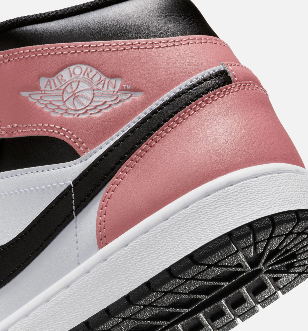 Air Jordan 1 Mid Men's Lifestyle Shoes - White/Rust Pink/Black