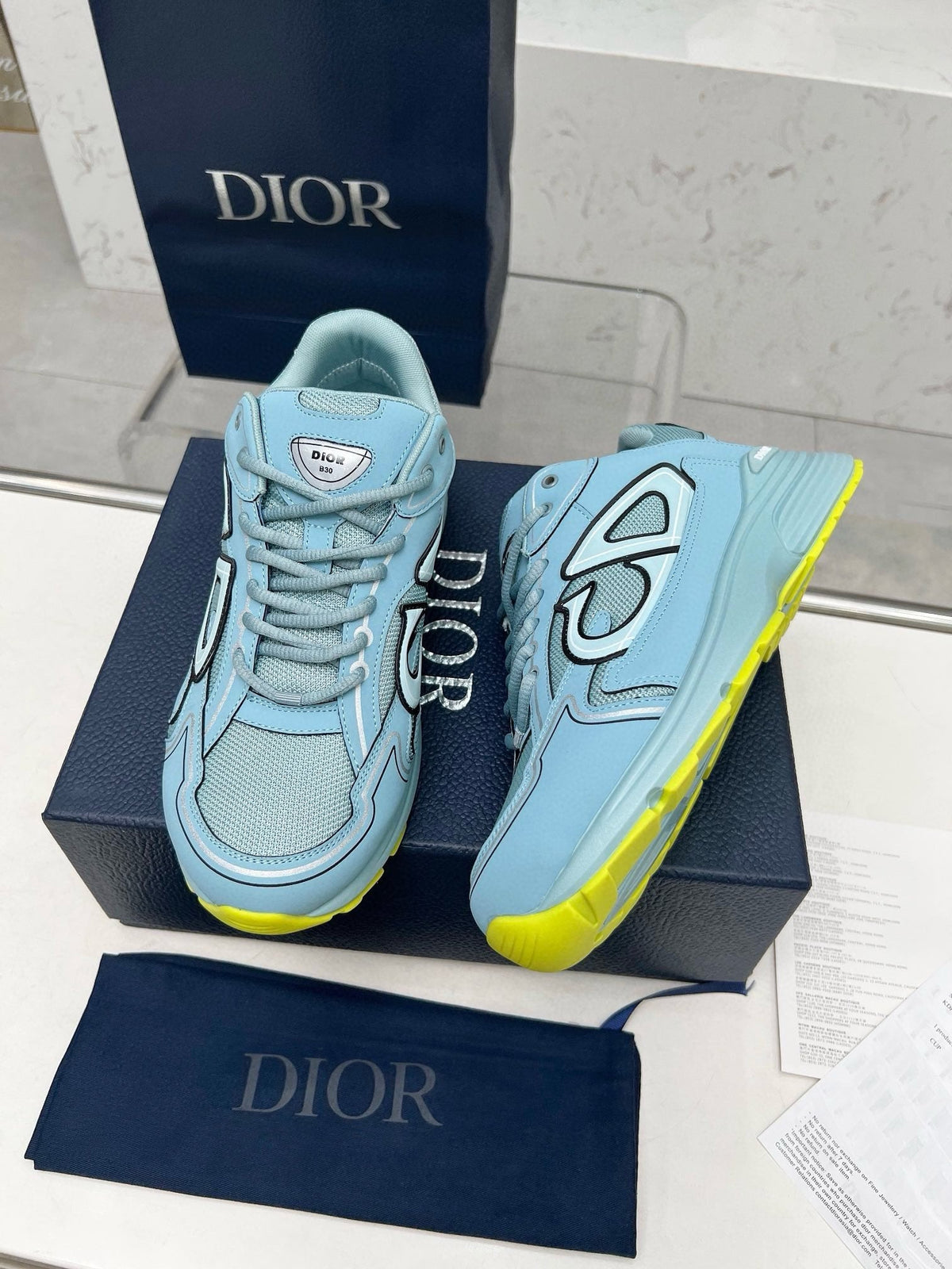 Dior B30 Unisex Mesh and Leather Sneakers