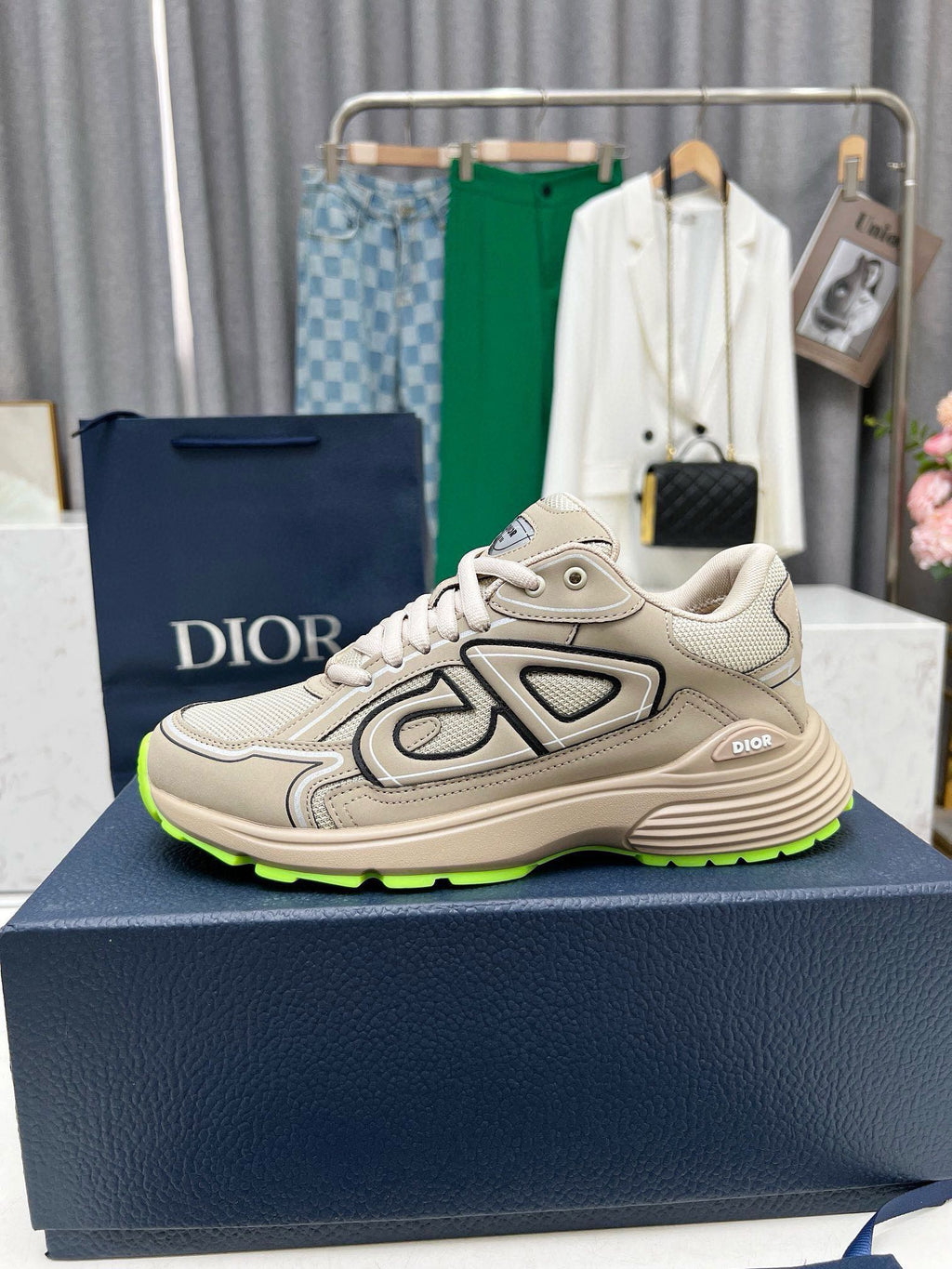 Dior B30 Unisex Mesh and Leather Sneakers