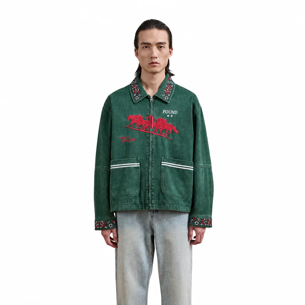 Found Jockey Club Embroidered Jacket