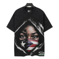 Godspeed Hooded Flag Portrait Graphic T-Shirt