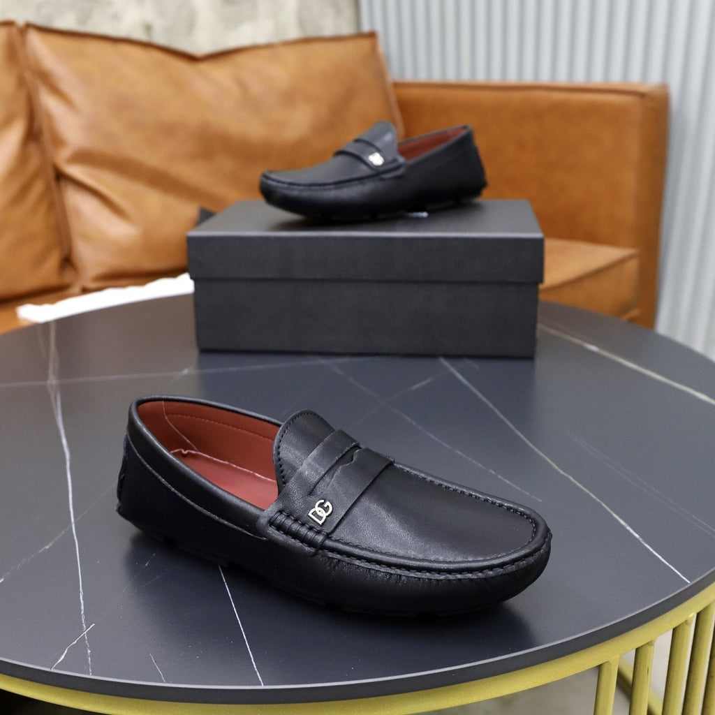 Dolce & Gabbana Men's Black Logo-Detail Loafers