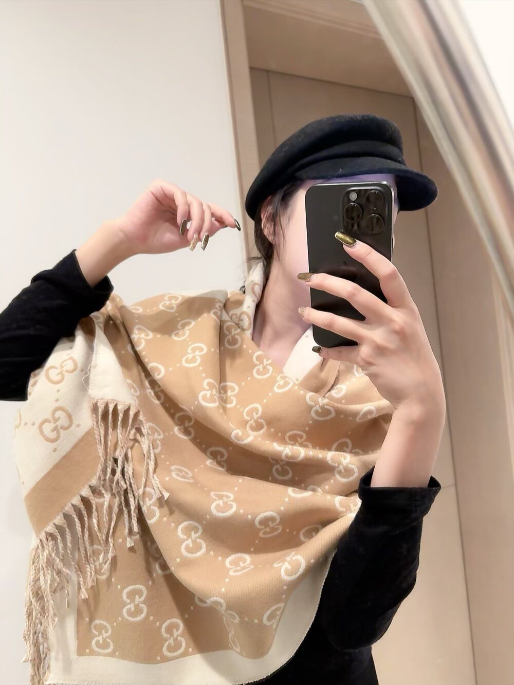 Gucci GG Fringe Scarf