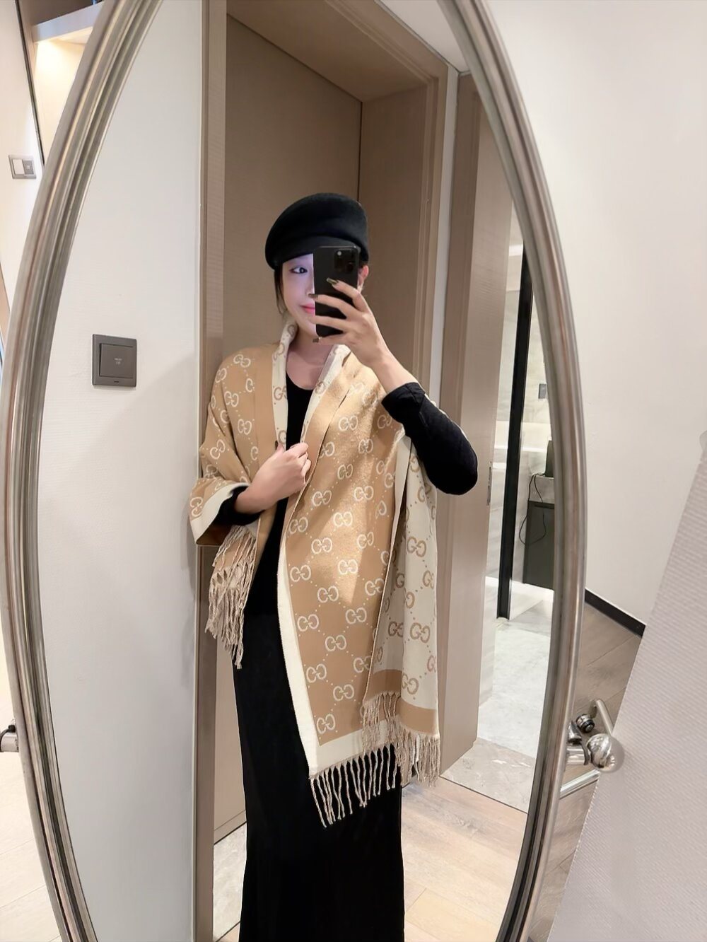 Gucci GG Fringe Scarf