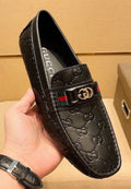 Gucci Black Embossed Loafers