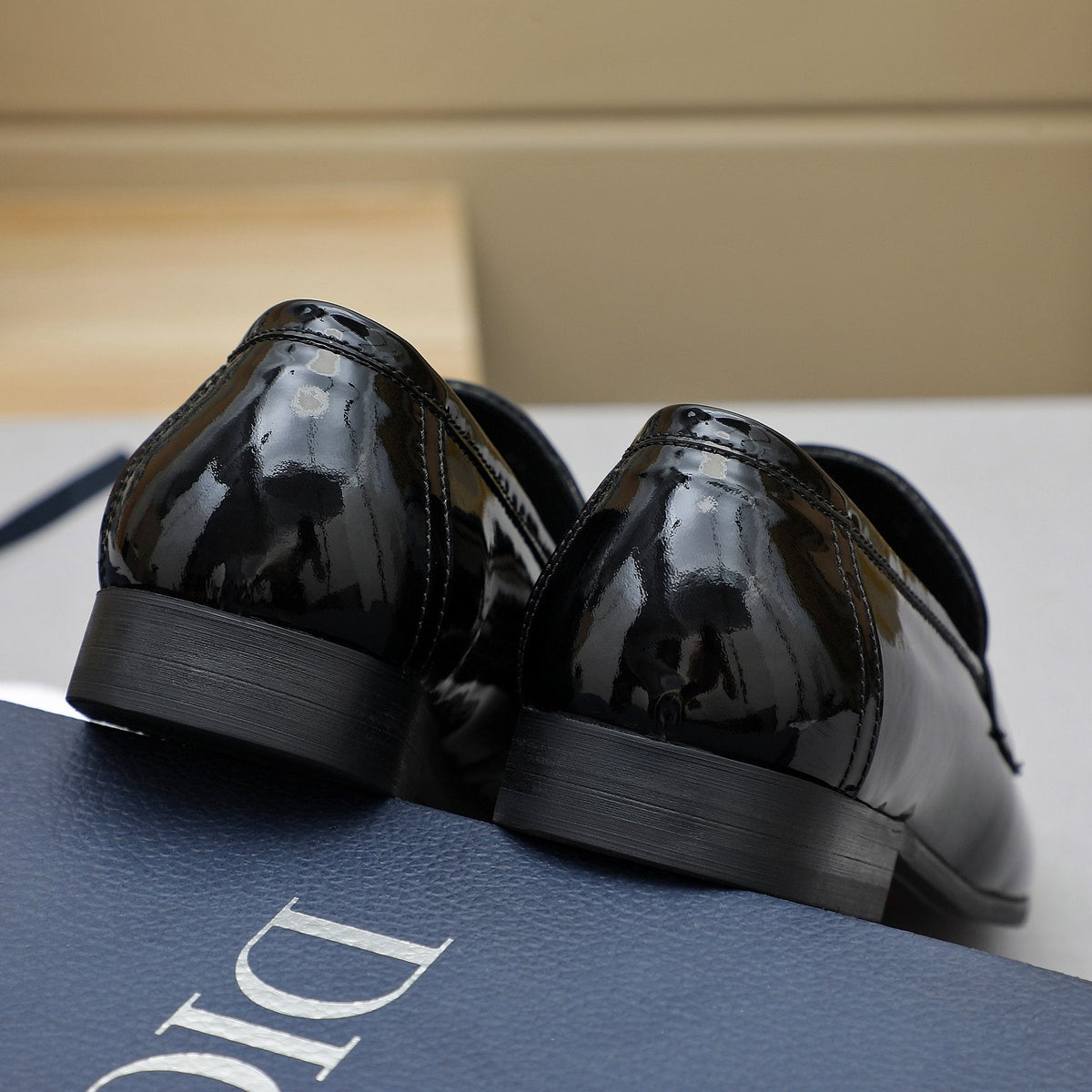 Dior Black Patent Leather Loafers