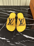 Louis Vuitton Logo Strap Slide Sandals
