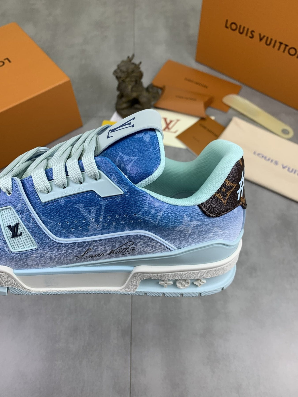 Louis Vuitton Blue Low-Top Sneakers