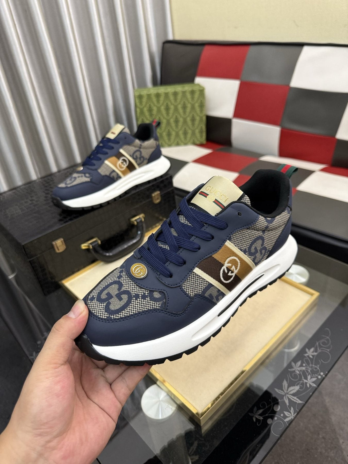 Gucci Patterned Low-Top Sneakers