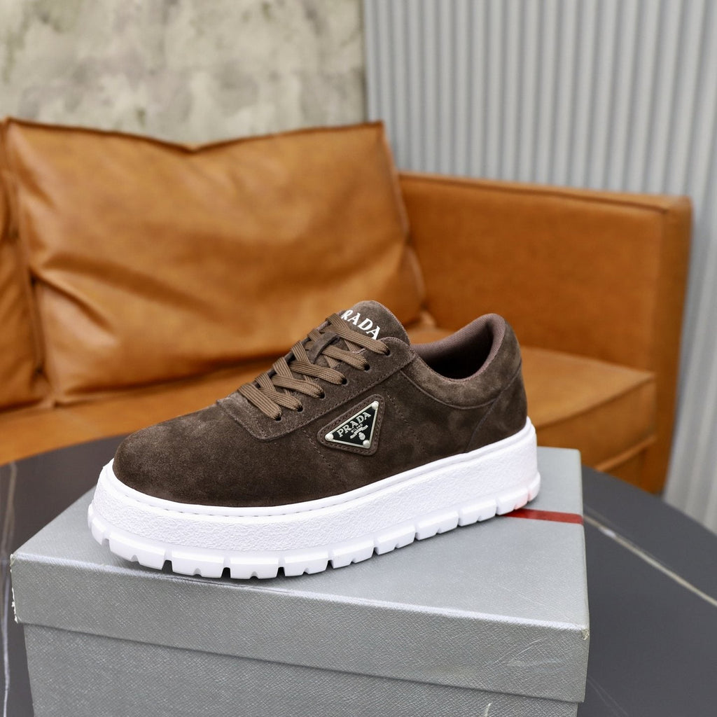 Prada Paneled Chunky-Sole Sneakers