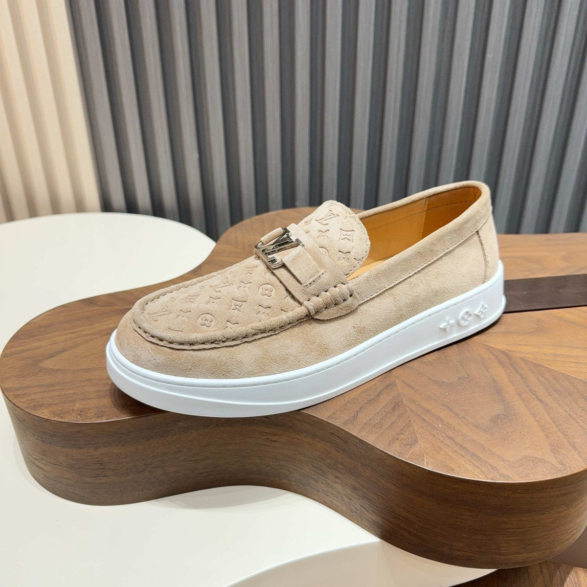 Louis Vuitton Men's Embossed Slip-On Sneakers