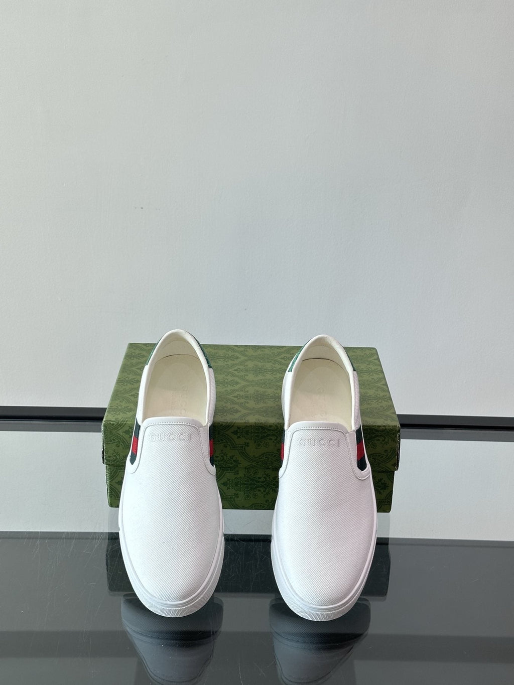 Gucci Striped Slip-On Sneakers