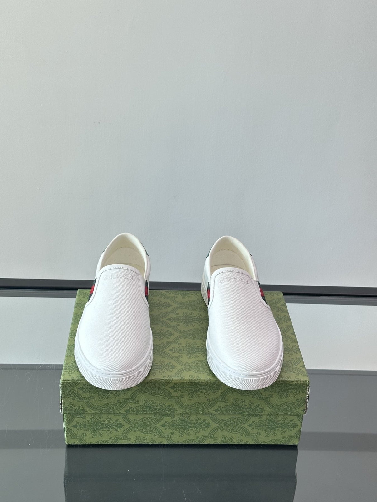 Gucci Striped Slip-On Sneakers