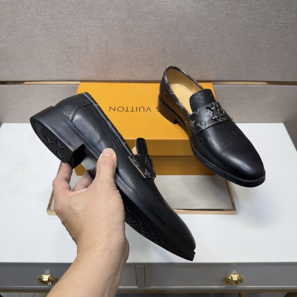 Louis Vuitton Men's Patterned-Strap Loafers
